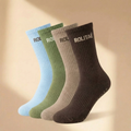 Four pack pilates sokken zwart wit groen en baby blauw met antislip grip zool