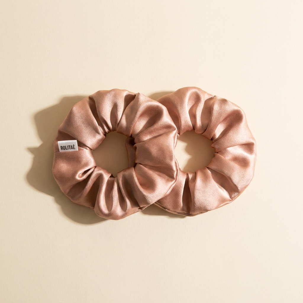 Silk Scrunchie Rosé - 2-pack