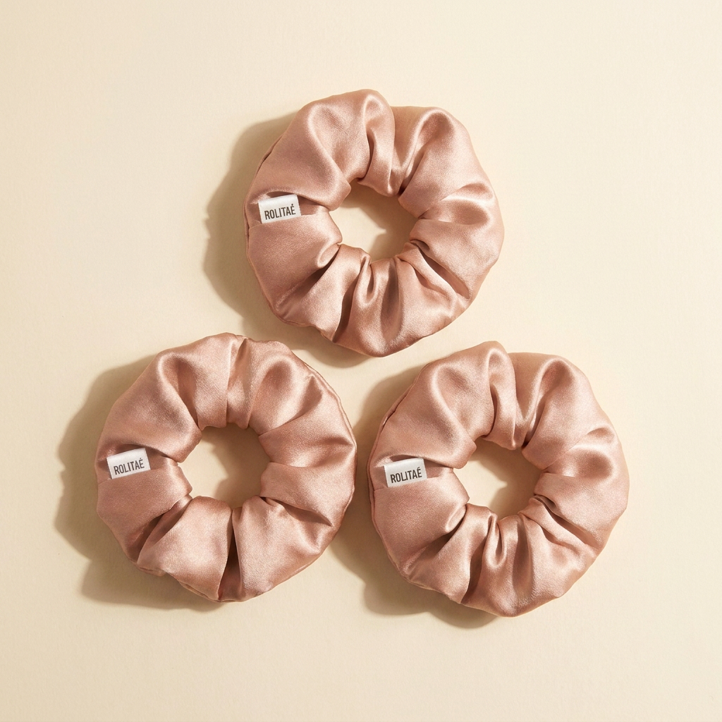 Silk Scrunchie Rosé - 3-pack