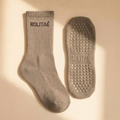 Mocha GRIP SOKKEN anti-slip pilates sokken met adembare katoenmix